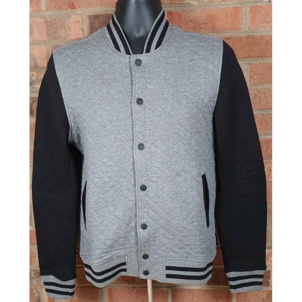 J Lindeberg Mens Size Small Richie Gray Quilted Snap‎ Jacket NEW
